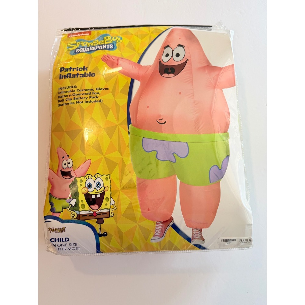 Spirit Halloween Patrick Star Inflatable Costume Kids Nickelodeon SpongeBob OSFM